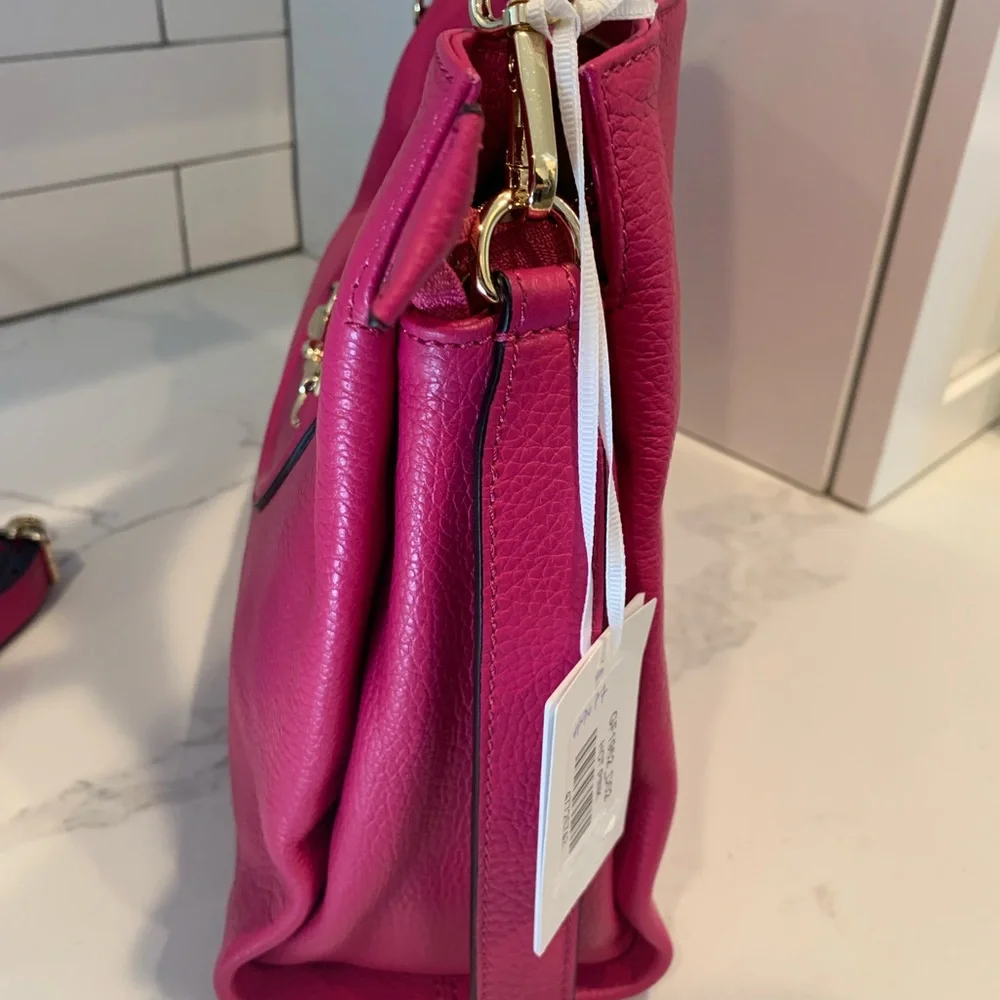 German Fuentes bag, NWT, Hot Pink Leather, Made in Italy, a beauty!